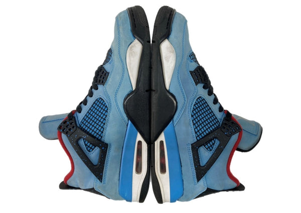 ナイキ NIKE 18年製 × Travis Scott トラヴィス スコット AIR JORDAN 4 RETRO UNIVERSITY BLUE エア ジョーダン レトロ UNC AJ4 シューズ 青 308497-406 メンズ靴 スニーカー ブルー 29cm 104S-1034