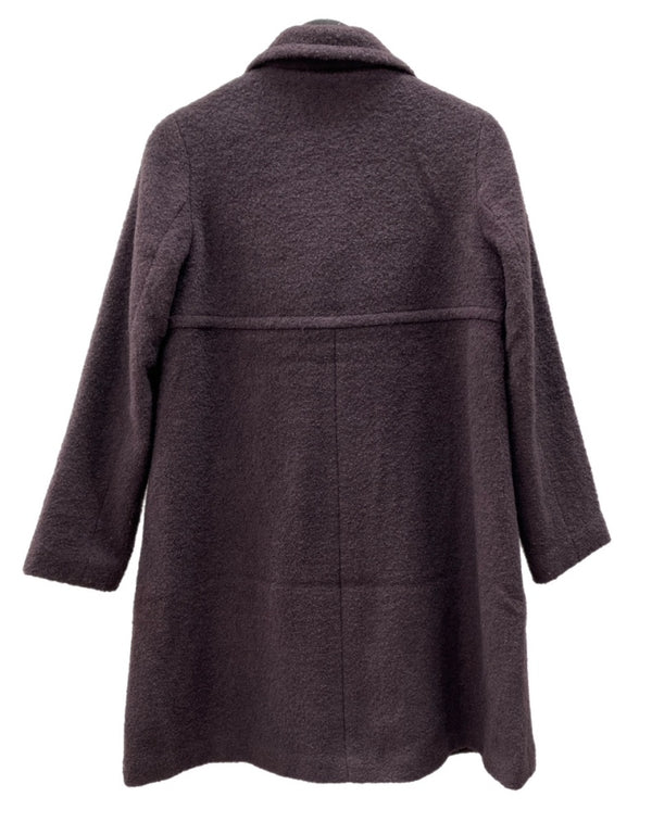 ケンゾー KENZO OLD ヴィンテージ VINTAGE ベネカ期 80s~90s アーカイブ ウールコート チェスター ダブル 日本製 BROWN BORDEAUX  PLUM 赤茶色 1072127 コート 無地 ブラウン SIZE38 104LT-254