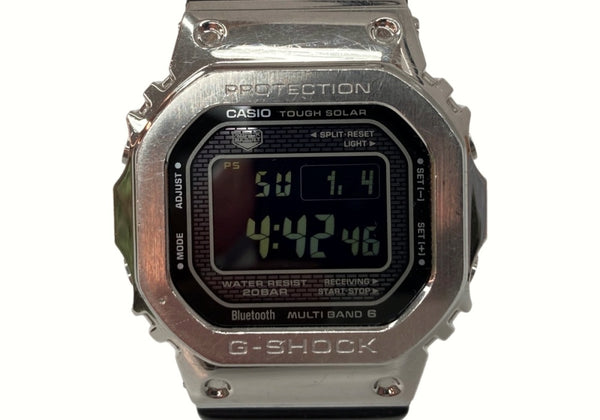 ジーショック G-SHOCK CASIO カシオ 20気圧防水 タフソーラー Bluetooth MULTI BAND 6 マルチバンド 銀 黒 GMW-B5000 メンズ腕時計ブラック 104T-4