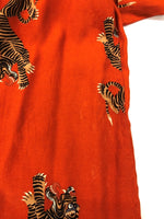 ワコマリア WACKO MARIA 19SS HAWAIIAN SHIRT S/S TYPE-18 アロハシャツ 半袖シャツ 開襟シャツ オープンカラー タイガー 虎 - 半袖シャツ プリント オレンジ Sサイズ 104MT-31
