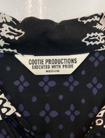 クーティー COOTIE RAYON OPEN COLLAR S/S SHIRT オープンカラー シャツ アロハシャツ バンダナ 半袖 黒 半袖シャツ 総柄 ブラック Mサイズ 104MT-1161