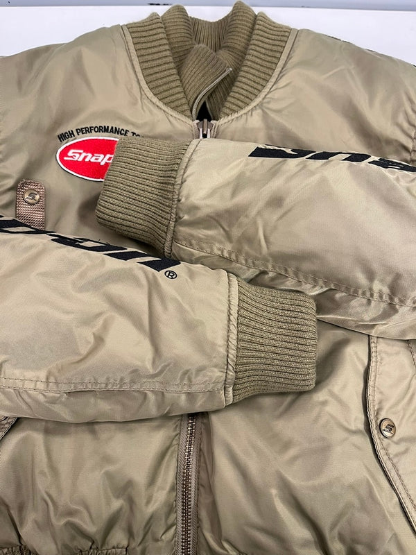 スナップオン Snap-on ナイロン 刺繍 プロテクター MA-1 ボンバージャケット バイカー ツーリング バイク 緑 ライナーセット S015111W ジャケット カーキ Mサイズ 101MT-5282