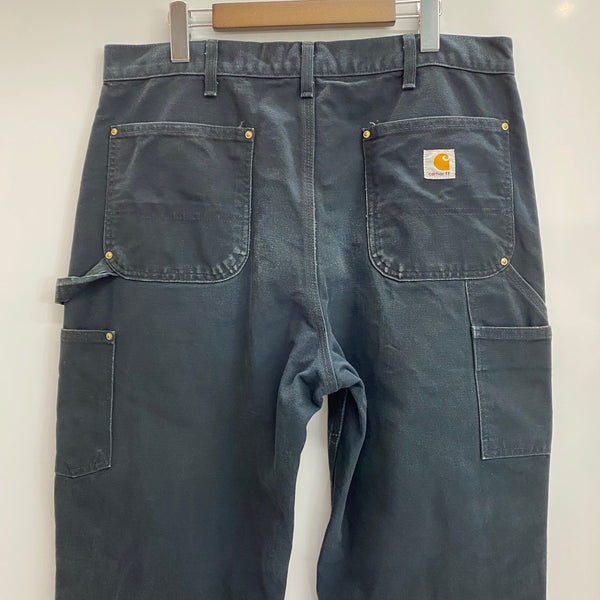 【曜日割引対象外】 カーハート Carhartt 00's ダブルニー ワークパンツ ダック カーゴパンツ ブラック 36×32サイズ 201MB-1191 VB