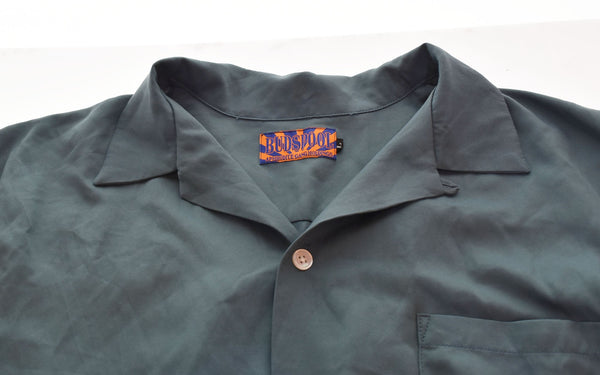 バッズプール BADSPOOL APHRODITE GANG CLASSIC LOGO S/S OPEN COLLAR SHIRT オープンカラーシャツ レーヨン 半袖シャツ グリーン Lサイズ 103MT-2534
