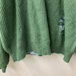 ダイリク DAIRIKU 20AW Layered Damage Knit セーター グリーン Fサイズ 201MT-4807