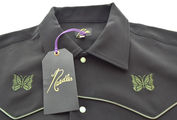 ニードルス Needles Piping Cowboy Jac パイピング カウボーイ ジャケット 黒 PU208 ジャケット ブラック Lサイズ 103MT-2347