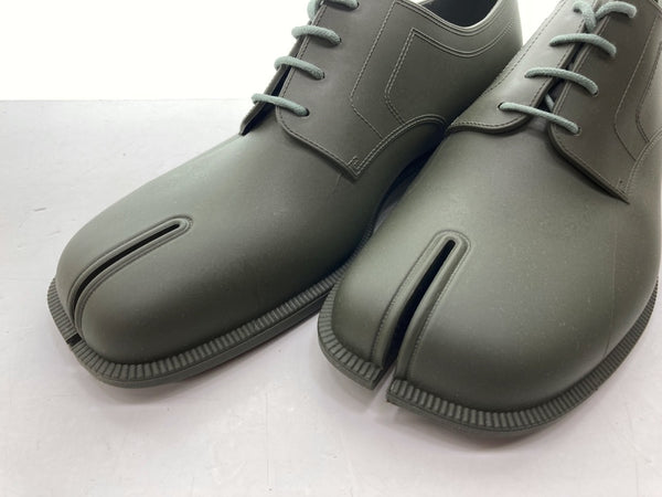 メゾンマルジェラ Maison Margiela TABI RAIN SHOES 足袋 レイン シューズ レースアップ リサイクルラバー 緑 S57WQ0168 メンズ靴 レインシューズ・長靴 カーキ 42 104-shoes628