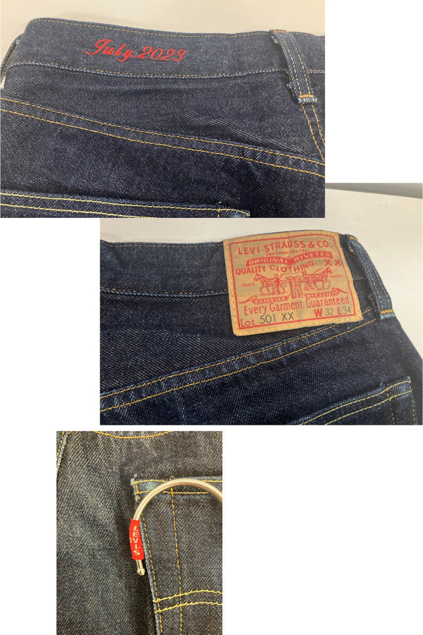 リーバイス ヴィンテージ クロージング LEVI'S VINTAGE CLOTHING  LVC 1955年モデル 501XX ORGANIC RIGID BIGE ジーンズ オーガニックコットン 日本製 PC9-50155-0079 デニム ブルー W32L34 101MB-618