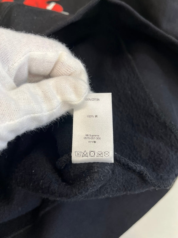 シュプリーム SUPREME ×yohji yamamoto 21AW CREWNECK ビッグロゴスウェット コラボモデル XL スウェット ブラック 101MT-5020