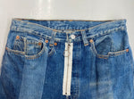 アンユーズド UNUSED 16AW REMAKE PATCHWORK DENIM リメイク パッチワーク デニム 再構築 ジップフライ ズボン パンツ 青 無地 UW0542 デニム ブルー サイズ 2 104MB-141