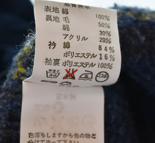 アベイシングエイプ A BATHING APE  00s 襟コーデュロイ ブランケットカバーオール ジャケット ネイビー Lサイズ 103MT-3516