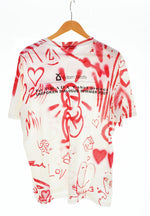 プラダ PRADA 2007ss Adam Neate アダムニートアーカイブ archive 総柄 プリント 半袖Tシャツ 白 Tシャツ ホワイト LLサイズ 103MT-2666