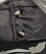 スイングスター Swingster 90s～ WhiteSOX stadium jacket ホワイトソックス スタジャン 黒 US古着 ジャケット ブラック Lサイズ 101MT-4612