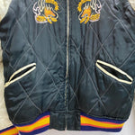 【曜日割引対象外】 シルバーストーン Silver Stone 90's スーベニアジャケット グアム 日本地図 龍 ジャケット オレンジ 38サイズ 201MT-4791 VB