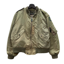 バズリクソンズ BUZZ RICKSON'S L-2B Flight Jacket フライトジャケット 初期 USAF Military ミリタリー 黒タグ 411-M11093 ジャケット ロゴ カーキ Mサイズ 104MT-2174