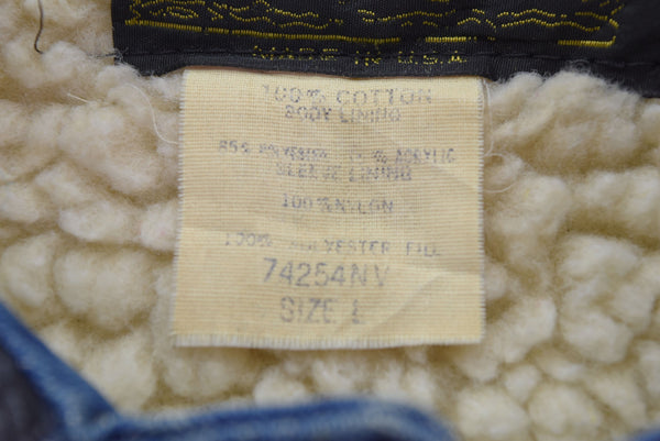 ラングラー Wrangler 70s ランチコート 70's ボアライナー デニムカバーオール ジャケット ネイビー Lサイズ 103MT-2695