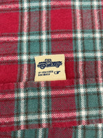 ダブルアールエル RRL 90s FLANNEL SHIRT フランネル シャツ ネルシャツ ボタン 三ツ星タグ Ralph Lauren 赤 長袖シャツ チェック レッド Sサイズ 104MT-2250
