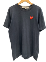 コムデギャルソン COMME des GARCONS PLAY COMME des GARCONS  RED HEART  AZ-T108 Tシャツ 刺繍 ブラック XLサイズ 201MT-2435