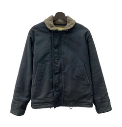 バズリクソンズ BUZZ RICKSON'S N-1 デッキジャケット NAVY DEPARTMENT Military ミリタリー U.S.NAVY バックプリント M品番  M13805 ジャケット プリント ブラック 104MT-2182