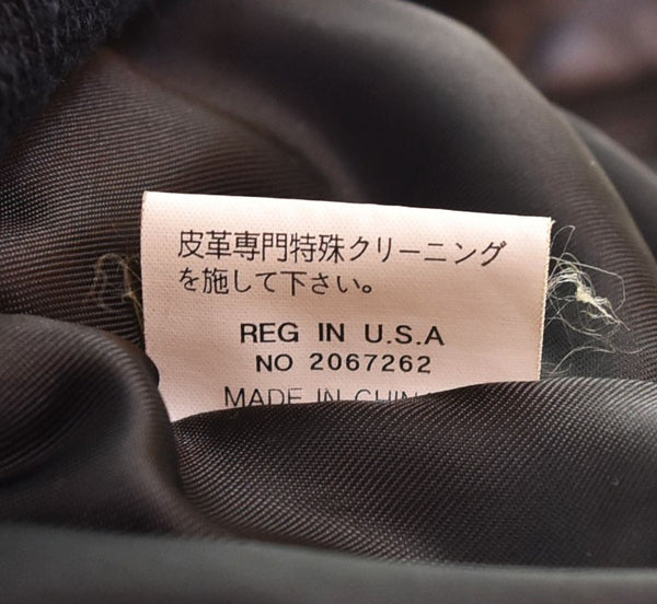 テッドマン TEDMAN TED COMPANY TYPE MA-1 LEATHER レザー MA1 RED DEVIL 豚革 42 ジャケット ブラック 103MT-2195