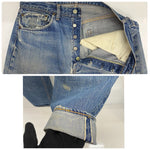 【曜日割引対象外】 ヴィンテージ vintage 70's リーバイス Levi's 501 BIG E 紙パッチ ボタン裏6 デニム ブルー W33サイズ 201MB-857 VB