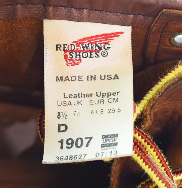 レッドウィング RED WING 6 CLASSIC MOC 6インチ クラシックモック MADE IN USA  1907 メンズ靴 ブーツ ワーク ブラウン 8 1/2 26.5cm 103S-1239