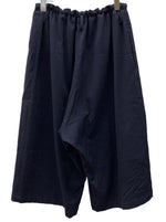 ワイズ Y's ヨウジヤマモト Yohji Yamamoto ウール パンツ WOOL PANTS ガウチョ ワイド ミモレ丈 モード 日本製 NAVY 紺 SIZE2 YV-P07-101 ボトムスその他 無地 ネイビー 104LB-40