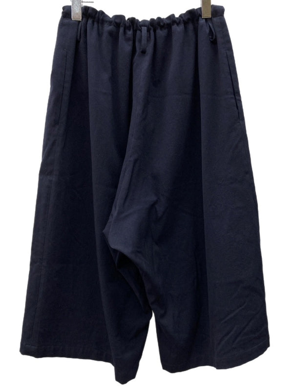 ワイズ Y's ヨウジヤマモト Yohji Yamamoto ウール パンツ WOOL PANTS ガウチョ ワイド ミモレ丈 モード 日本製 NAVY 紺 SIZE2 YV-P07-101 ボトムスその他 無地 ネイビー 104LB-40