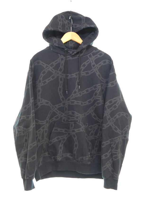 エクストララージ X-LARGE ×Crawling Death CHAIN HOODED SWEAT SHIRT チェーン フーディー 101241012020 パーカ ブラック LLサイズ 103MT-3417
