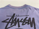 ステューシー STUSSY ８BALL TEE 8ボール USA製 80’s ビッグロゴ バックプリント 半袖 カットソー クルーネック PURPLE 紫 Tシャツ プリント パープル Lサイズ 104MT-170