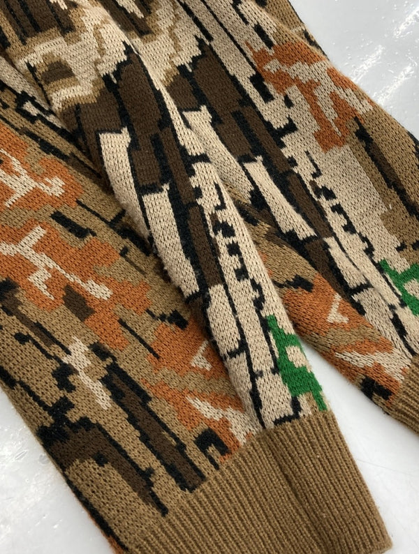 シュプリーム SUPREME 22AW Trebark Camo Sweater ツリーバーク カモ セーター カモフラ クルーネック ニット 茶 セーター カモフラージュ・迷彩 ブラウン Mサイズ 104MT-1258