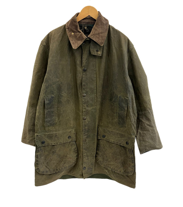 バブアー BARBOUR 90's 90年代 3ワラント NORTHUMBRIA ノーザンブリア ワックス コットン オイルドジャケット ハーフコート VINTAGE ヴィンテージ A400 C42 ジャケット カーキ 101MT-5238