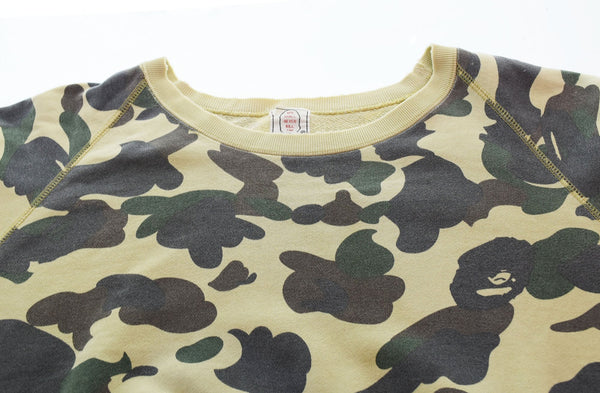 ア ベイシング エイプ A BATHING APE 90s 90's 初期タグ 1st CAMO スウェット ラグラン 猿迷彩 裏原 90年代 ヴィンテージ スウェット マルチカラー Mサイズ 103MT-2576