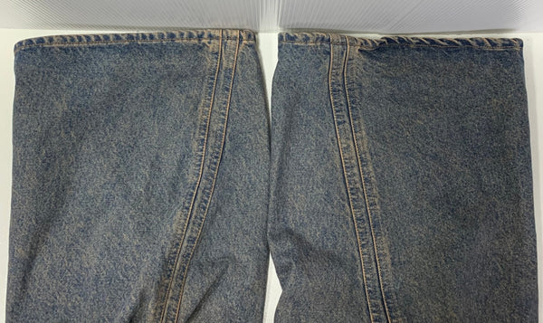 【曜日割引対象外】ネヴァーフォーゲット NVRFRGT STUDIOUS別注 3D TWISTED JEANS EXST242P02 デニム ピンク 2サイズ 201MB-1006