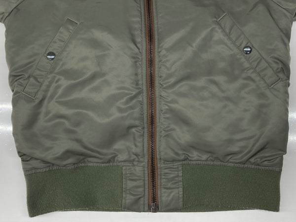 ヒューストン HOUSTON MA-1 FLIGHT JACKET フライト ジャケット ボンバー ジップアップ ミリタリー 軍物 アウター 緑 50316 ジャケット 無地 カーキ Mサイズ 104MT-1979