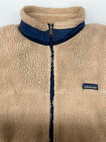 パタゴニア Patagonia PEF RETRO X FLEECE JACKET レトロ フリース ジャケット ボア ジップアップ USA製 アウトドア 薄茶 ジャケット ロゴ ベージュ Mサイズ 104MT-2197