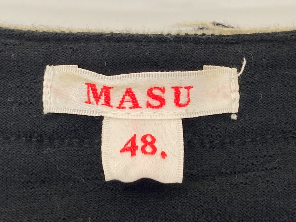 エムエーエスユー MASU 21AW INSIDE OUT CARDIGAN インサイド アウト カーディガン カットオフ 薄手 黒 MCFW-CS0621 サイズ 48 カーディガン 無地 ブラック 104MT-995