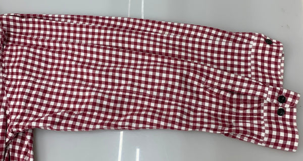 アベイシングエイプ A BATHING APE ファーストカモ 1st カモ シャーク WGM ギンガムチェック 長袖シャツ レッド XXLサイズ 201MT-4312