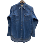 【曜日割引対象外】 リーバイス Levi's 90's 復刻 ショートホーン デニムウエスタンシャツ 日本製 54502-05 長袖シャツ ブルー Mサイズ 201MT-4393 VB