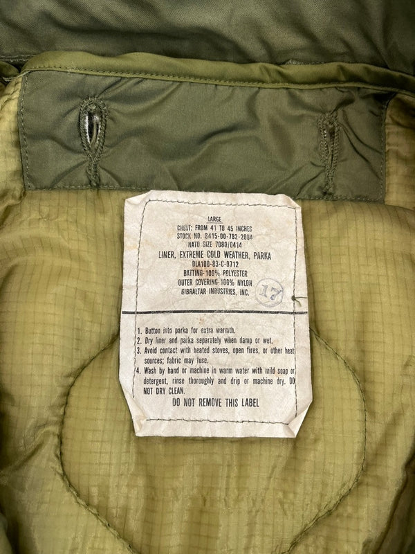 ミリタリー military Vintage ヴィンテージ 70s 80s M-65 M65 フィールドジャケット ライナー付き ジャケット カーキ Lサイズ 101MT-4882