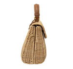 トマソカンドリア Tommaso Candria トゥモローランド TOMORROWLAND カゴバッグ 2WAY ハンドバッグ レザーフラップ レザー ラタン ナチュラル イタリア製 BEIGE BROWN 茶色 バッグ レディースバッグ ショルダーバッグ・メッセンジャーバッグ ベージュ 104B-64