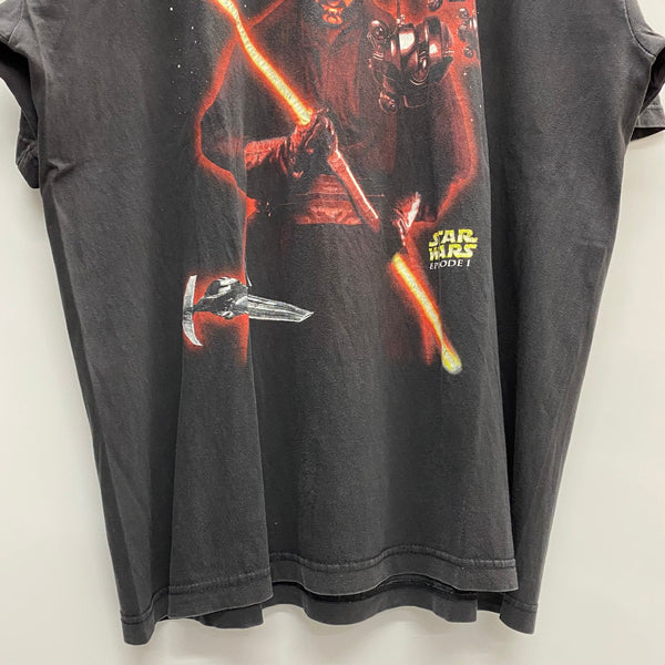 【曜日割引対象外】 ヴィンテージ vintage ~00's Star wars EP1 Darth Maul movie tee Tシャツ ブラック XLサイズ 201MT-4167 VB
