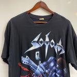 【曜日割引対象外】 ヴィンテージ vintage 90's Sodom ''tapping the vein'' screen stars 1992 Tシャツ ブラック XLサイズ 201MT-3830 VB