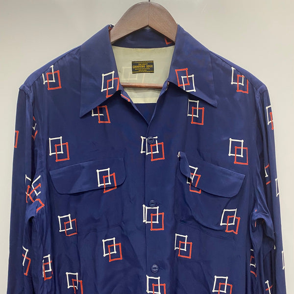 【曜日割引対象外】 グルービンハイ GROOVIN' HIGH The GROOVIN HIGH 長袖シャツ ネイビー Lサイズ 201MT-4213 VB