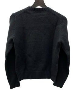 ラルフローレン RalphLauren ポロ POLO 現行タグ Polo Bear ポロベア タキシード Knit ニット ウール カシミヤ混 キャメル混 スパンコール 刺繍 BLACK 黒 211763874001 セーター ロゴ ブラック Sサイズ 104LT-197