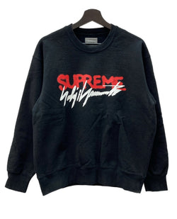 シュプリーム SUPREME × yohji yamamoto ヨウジヤマモト crewneckクルーネック スウェット 黒 スウェット ロゴ ブラック Sサイズ 104MT-2204