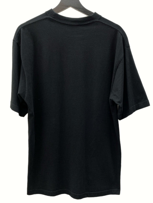 バレンシアガ BALENCIAGA 20SS SYMBOLIC LOGO TEE 半袖 カットソー クルーネック オーバーサイズ ロゴ BLACK 黒 JP57 2019 03150 XXS Tシャツ プリント ブラック 104MT-416