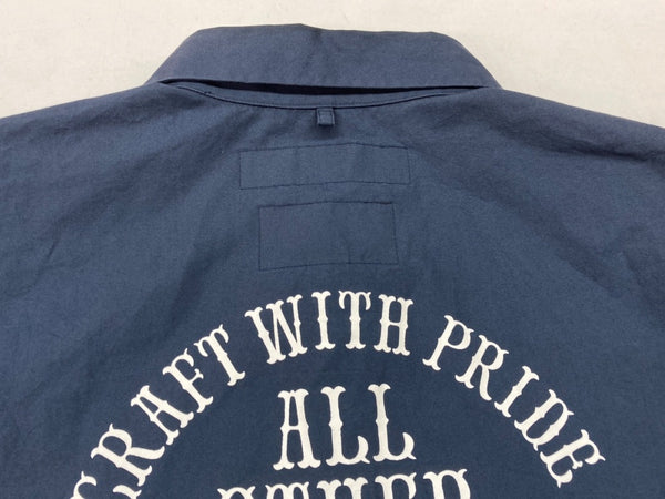 ネイバーフッド NEIGHBORHOOD CLASSIC WORK SHIRT クラシック ワーク シャツ 半袖 紺 半袖シャツ ロゴ ネイビー Lサイズ 104MT-1535