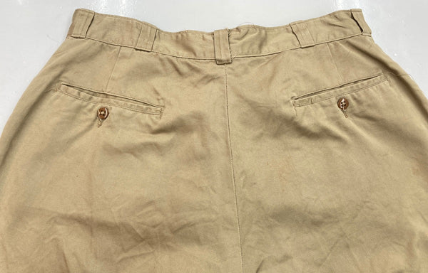 ミリタリー Military U.S.ARMY  チノ トラウザーズ 50's 50年代 Vintage ヴィンテージ ボタンフライ コインポケット 無地 チノパン ベージュ 36×31 104MB-123