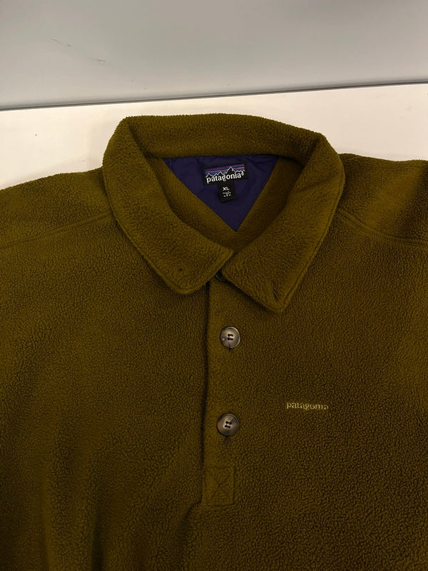 パタゴニア PATAGONIA Vintage ヴィンテージ 80s～ 90s Rマークタグ USA製 フリースプルオーバー  25610 XL ジャケット カーキ LLサイズ 101MT-4786